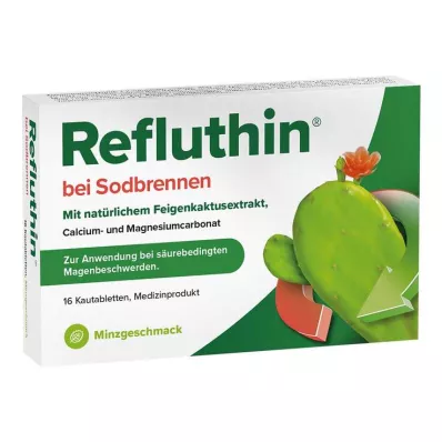 Refluthin kõrvetiste vastu närimistabletid piparmünt, 16 tk