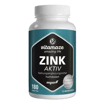 ZINK AKTIV 25 mg suures annuses vegan tabletid, 180 tk