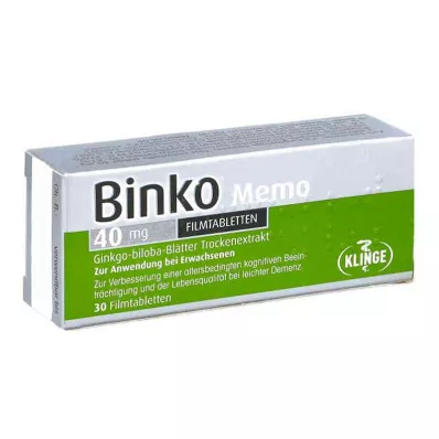 Binko Memo 40 mg õhukese polümeerikattega tabletid (30 tk)