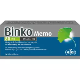 BINKO Memo 80 mg õhukese polümeerikattega tabletid, 30 tk