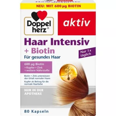 DOPPELHERZ Hair Intensive+Biotin kapslid, 80 kapslit