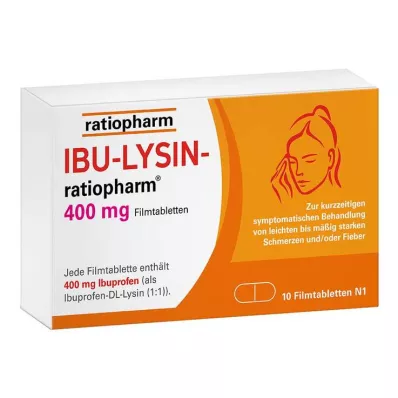 IBU LYSIN ratiopharm 400 mg - ibuprofeeniga, 10 tk