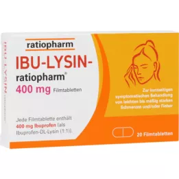 IBU-LYSIN-ratiopharm 400 mg õhukese polümeerikattega tabletid, 20 tk