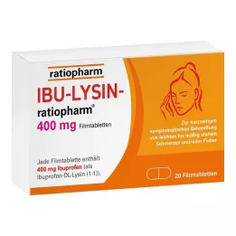 IBU-LYSIN-ratiopharm 400 mg õhukese polümeerikattega tabletid, 20 tk