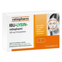 IBU-LYSIN-ratiopharm 293 mg õhukese polümeerikattega tabletid, 10 tk
