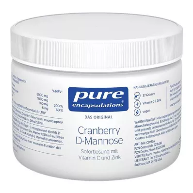 PURE ENCAPSULATIONS Jõhvika D-mannoosipulber, 37 g