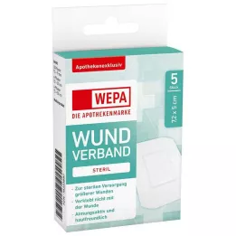 WEPA haavaside 7,2x5 cm steriilne, 5 tk