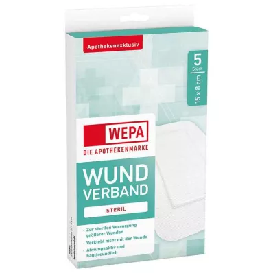 Wepa haavaplaaster 8x15 cm steriilne, 5 tk