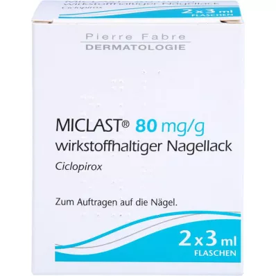 MICLAST 80 mg/g toimeainet sisaldav küünelakk, 2X3 ml