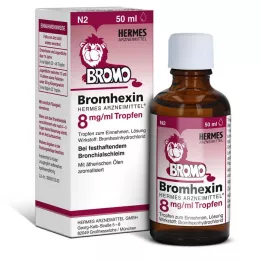 BROMHEXIN Hermes Arzneimittel 8 mg/ml tilgad, 50 ml