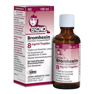 Bromhexine HERMES Medicines® 8 mg/ml tilgad, 100 ml
