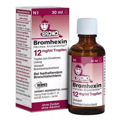 Bromhexine HERMES Medicines® 12 mg/ml tilgad, 30 ml Bromhexine HERMES Medicines® 12 mg/ml tilgad, 30 ml