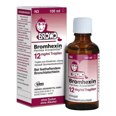 Bromhexine HERMES Medicines® 12 mg/ml tilgad, 100 ml Bromhexine HERMES Medicines® 12 mg/ml tilgad, 100 ml