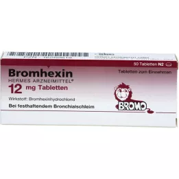 BROMHEXIN Hermes Arzneimittel 12 mg tabletid, 50 tk