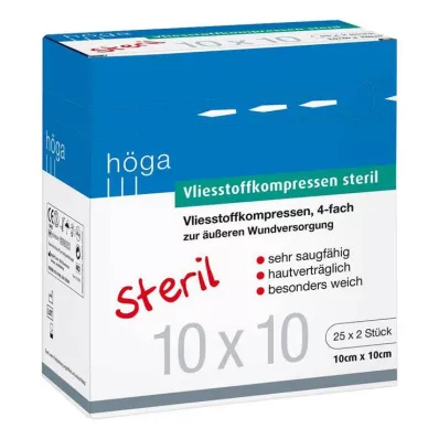 Lausriidest kompressid 10x10 cm steriilsed 4-kordsed, 25x2 tükki Lausriidest kompressid 10x10 cm steriilsed 4-kordsed, 25x2 tükki