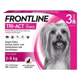 FRONTLINE Tri-Act tilgutuslahus koertele 2-5 kg, 3 tk