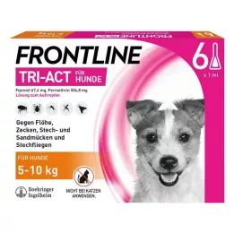 FRONTLINE Tri-Act tilgutuslahus koertele 5-10 kg, 6 tk