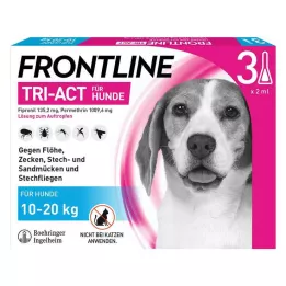 FRONTLINE Tri-Act tilgutuslahus koertele 10-20kg, 3 tk