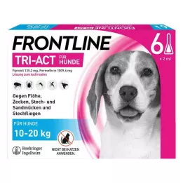 FRONTLINE Tri-Act tilgutuslahus koertele 10-20kg, 6 tk