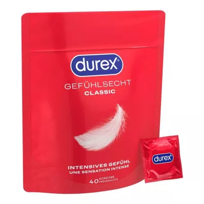 DUREX Tundlikud hõõgkangast kondoomid, 40 tk