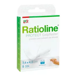 RATIOLINE kaitsegeel-kips 4,5x7,4 cm, 5 tk