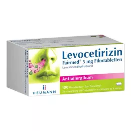 LEVOCETIRIZIN Fairmed 5 mg õhukese polümeerikattega tabletid, 100 tk