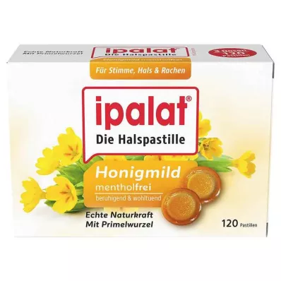 IPALAT Kurgupastillid, mahe mesi ilma mentoolita, suhkruvaba, 120 tk