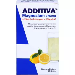ADDITIVA Magneesium 375 mg+B-vitamiinikompleks+C-vitamiin, 20X6 g