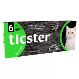 TICSTER Spot-on vedelik kuni 4 kg kaaluvatele kassidele, 6X0,4 ml