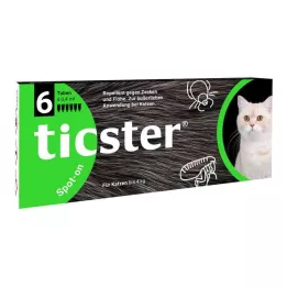 TICSTER Spot-on vedelik kuni 4 kg kaaluvatele kassidele, 6X0,4 ml