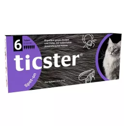 TICSTER Spot-on vedelik 4-8 kg kaaluvatele kassidele, 6X0,8 ml