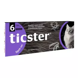 TICSTER Spot-on vedelik 4-8 kg kaaluvatele kassidele, 6X0,8 ml