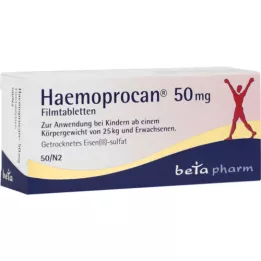 HAEMOPROCAN 50 mg õhukese polümeerikattega tabletid, 50 tk
