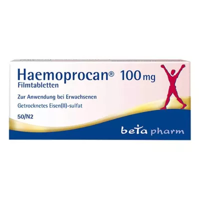 Haemoprocan 100 mg õhukese polümeerikattega tabletid, 50 tk