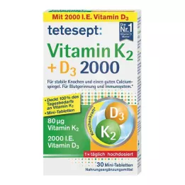 TETESEPT K2+D3-vitamiin 2000 tabletti, 30 tk