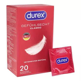 DUREX Sensitive classic kondoomid, 20 tk