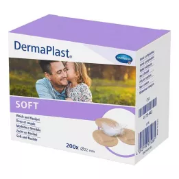DERMAPLAST SOFT Laiguti kips ümmargune 22 mm, 200 tk