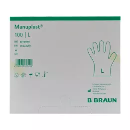 MANUPLAST Ühekordsed kindad PE Suurus L, 100 tk