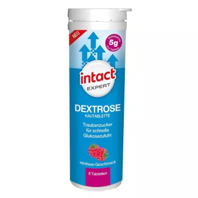 INTACT Expert Dextrose närimistabletid vaarikas, 8 tk