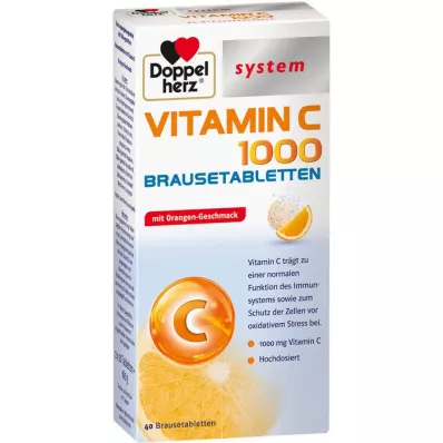 DOPPELHERZ C-vitamiini 1000 süsteemi kihisevad tabletid, 40 tk