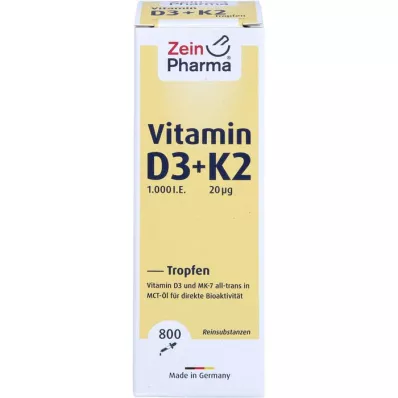 VITAMIN D3+K2 MK-7 tilka suukaudseks kasutamiseks, suur annus, 25 ml