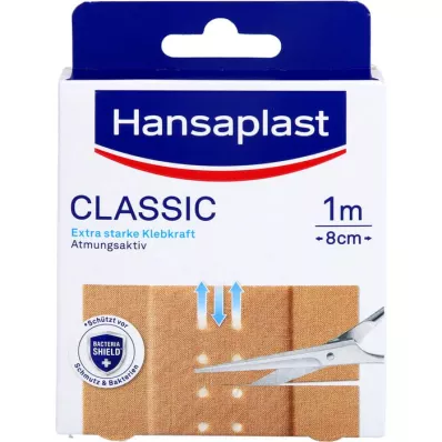 HANSAPLAST Klassikaline kips 8cm x1 m, 1 tk