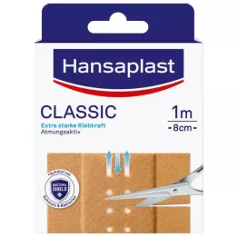 HANSAPLAST Klassikaline kips 8cm x1 m, 1 tk