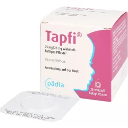 TAPFI 25 mg/25 mg toimeainet sisaldav plaaster, 20 tk