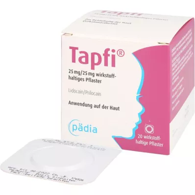 TAPFI 25 mg/25 mg toimeainet sisaldav plaaster, 20 tk