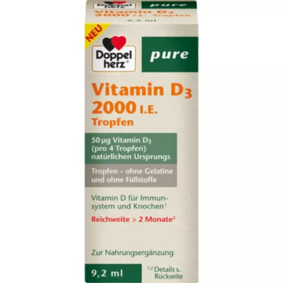 DOPPELHERZ D3-vitamiin 2000 I.U. puhtad tilgad, 9,2 ml