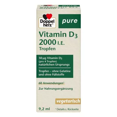Doppelherz Vitamin D3 2000 IU puhtad tilgad, 9,2 ml Doppelherz Vitamin D3 2000 IU puhtad tilgad, 9,2 ml