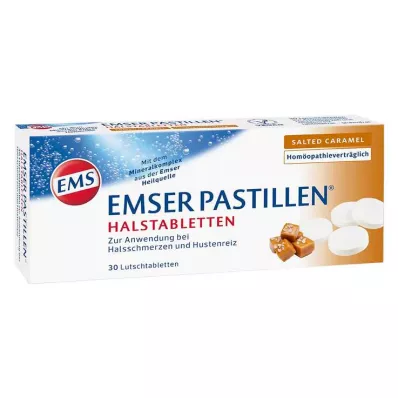 Emser Pastilles soolatud karamelli kurgu tabletid, 30 tk