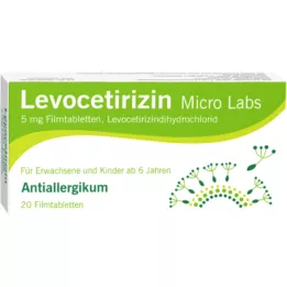 LEVOCETIRIZIN Micro Labs 5 mg õhukese polümeerikattega tabletid, 20 tk