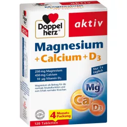 DOPPELHERZ Magneesium+kaltsium+D3 tabletid, 120 kapslit